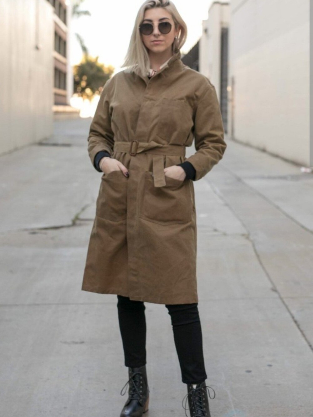 Imogene + Willie Anni Oil Cloth Trench SZ XS/S HTF Handmade In USA 100% Cotton - Picture 2 of 7